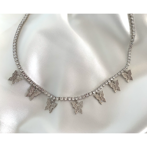 butterfly-cubic-zirconia-tennis-necklace-silver-chain